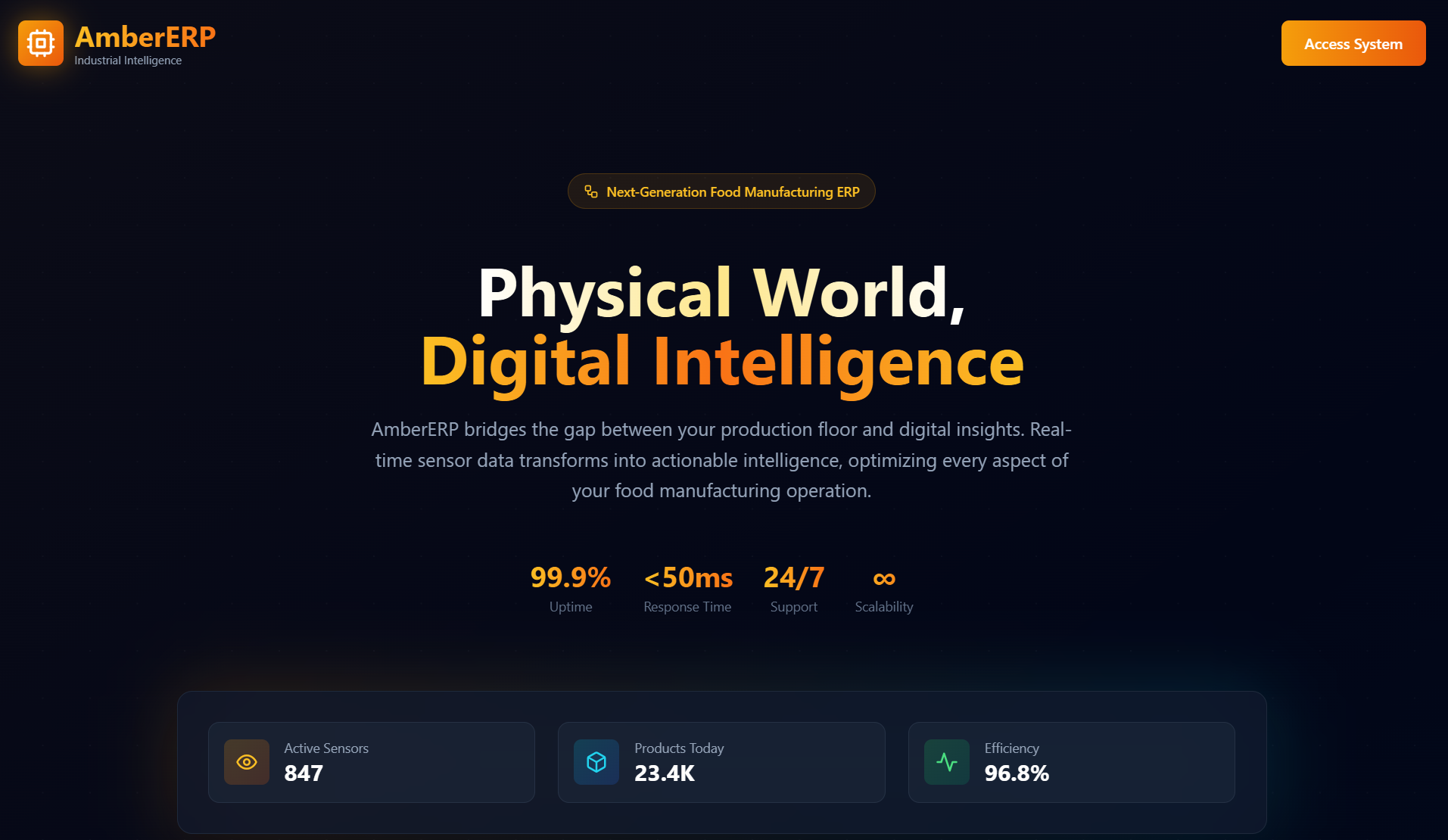 AmberERP — Industrial IoT Platform